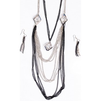 Black & Silver Chain Pendant